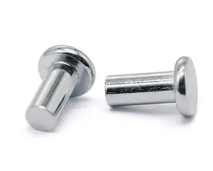 Round Flat Head Solid Rivets Stainless Steel 304 Knock Flat Head Rivet For Auto Fastener