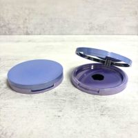 Boîtes cosmétiques en plastique ABS, étui à poudre pressée, gaufrage, matériaux recyclés, miroir, fard à paupières, poudre compacte portable