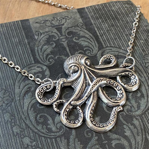 GT Retro Cthulhu collar Unisex gótico calle <span class=keywords><strong>Hipster</strong></span> estilo con cadena de eslabones colgante de pulpo pirata de moda para boda o regalo - Product Image 3