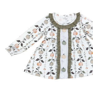 ชุดเดรสแขนยาวลายโบว์สีแดงสำหรับเด็กผู้หญิงชุดเดรสเด็กผู้หญิงสำหรับฤดูใบไม้ร่วงแนวบูติกชุดเดรสสำหรับเด็กผู้หญิงแบบใหม่ RTS สุขสันต์วันคริสต์มาส - Product Image 5