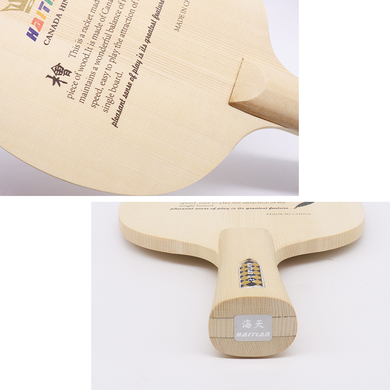 Ракетка для настольного тенниса hinoki с одинарным лезвием из гаитянского дерева, однослойная ракетка для пинг-понга