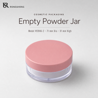 Pot cosmétique rond transparent en plastique de 71 mm, vide, avec tamis à 3 compartiments, pour emballage de maquillage – Vente en gros directe usine