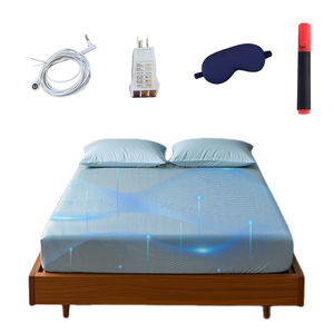 Tấm ga trải giường nối đất 5% sợi bạc-95% bông hữu cơ-Hệ thống nối đất cho giấc ngủ sâu-Bao gồm người thử nghiệm & che mắt - Product Image 1