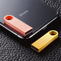 Casing kecil kapasitas besar, Flash Drive USB logam Mini, Flash Drive USB dengan Logo kapasitas besar yang dapat disesuaikan