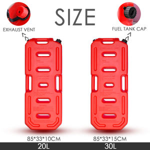 30L litros Jerry puede rojo De plástico De Gasolina De los tanques De combustible De aceite De Gas Tanque De latas De bidón De barril Tanque De Gasolina De cubo - Product Image 2