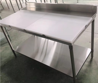 Table de travail de préparation de table de travail en acier inoxydable de restauration commerciale établi pour les tables de travail de fabrication en acier de cuisine