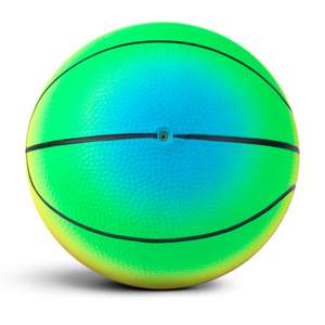 Baloncesto de juguete arcoíris de PVC para niños de 8,5 pulgadas - Product Image 1