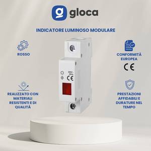 Gloca rosso indicatore luminoso modulare materiale plastico resistente - Product Image 5