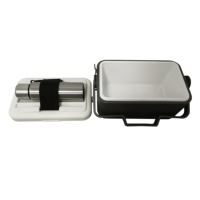 Ensemble de glacières isothermes rigides de 9 L avec bouteille isotherme en acier inoxydable, glacière portable pour aliments, pique-nique et camping