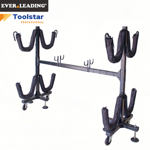 Support de rangement mobile double face à 2 niveaux pour kayaks et SUP, avec roulettes de 4 pouces, capacité de charge de 200 kg, en acier robuste pour intérieur et extérieur - Product Image 1