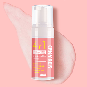 4 in 1 acido salicilico organico acido ialuronico Ceramide Nicotinamide Mousse detergente Anti-Acne sollievo schiarente Anti-invecchiamento - Product Image 1