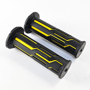 Qiangye <b>Motorcycle</b> Handlebar <b>Grips</b> 6 In Black Yellow Anti Slip Universal Fit For Off Road Vehicles - Product Image 3