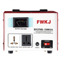 Régulateur de tension monophasé SVC TND 1,5 KVA entièrement automatique avec commande par servomoteur pour applications 50 Hz