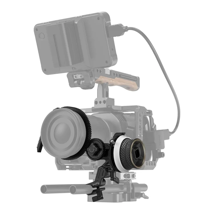 Hersmay Mini Follow Focus Métal Avec Butées A/B - Pour Caméras DSLR Et Sans Miroir Avec Tige 15mm