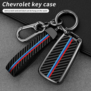 Étui à clés en fibre de carbone avec logo de voiture pour <span class=keywords><strong>Chevrolet</strong></span> Onix Equino <span class=keywords><strong>Orlando</strong></span> Cruze Spark Sonic Camaro Volt Bolt Trax Malibu Blazer Traverse - Product Image 3