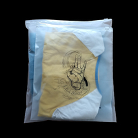 Sac à fermeture éclair en poly givré recyclable avec logo personnalisé, 20x30cm, horizontal, pour emballage de chaussettes, chaussures, vêtements, fourrures