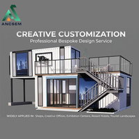 Maisons préfabriquées modulaires démontables ANCSEM Factory, conteneurs plats, mini-maisons, cabines, bureaux, pods habitables, kits de maisons prêts à être expédiés