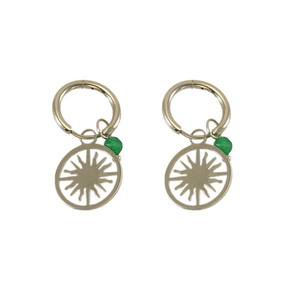 ZOGXIN Stainless Steel Hollow Sun Hoop Earrings For Women Party Jewelry 18K Gold Plated Geometric Design Earrings ZE996 - Product Image 5