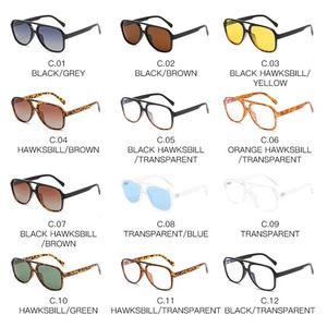 Lunettes de soleil rétro personnalisées avec logo 2025, anti-lumière bleue, UV400, polarisées, surdimensionnées, style aviateur, pour hommes et femmes - Product Image 3