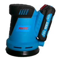Outil électrique FIXTEC 20V, ponceuse orbitale aléatoire sans fil de 125mm avec 1 papier abrasif de grain 80 et 1 sac à poussière