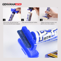 Marqueurs publicitaires colorés Genvana Jumbo POP, pointe de 50 mm, marqueurs permanents rechargeables pour affiches publicitaires, fournitures artistiques