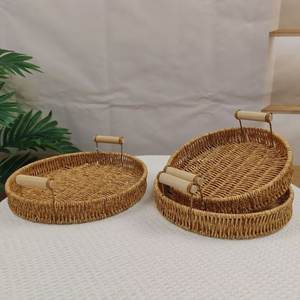 Keranjang Penyimpanan Bunga Jamur Kustom untuk Dekorasi Rumah, Piknik, Anti Air, Rotan, Cucian, Buah, Camilan, Roti, Bentuk Lingkaran, Personalisasi - Product Image 5