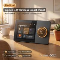 Sistem Manajemen Otomasi Rumah TIANLAI 8 Inci, Solusi Sakelar Pintar Layar Sentuh, Panel Kontrol Gateway WiFi 5G Zigbee Tuya
