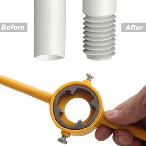 Juego de 6 Herramientas Roscadoras Manuales para Tuberías de PVC, Kit de Machos y Terrajas para Roscado de Tuberías de Plástico de 4 y 6 Puntas - Product Image 6