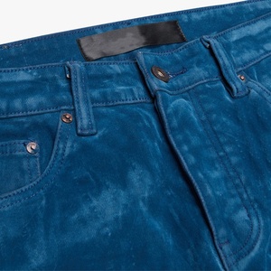 Fabricant de vêtements DiSai à Guangzhou INDIGO SUEDE Pantalon en <span class=keywords><strong>velours</strong></span> empilé <span class=keywords><strong>FLARE</strong></span> <span class=keywords><strong>JEAN</strong></span> évasé Pantalon de créateur pour homme - Product Image 2