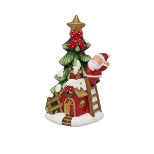 Maisons en céramique figurines <span class=keywords><strong>Noël</strong></span> Village <span class=keywords><strong>du</strong></span> <span class=keywords><strong>Père</strong></span> <span class=keywords><strong>Noël</strong></span> Maisons éclairées - Product Image 4