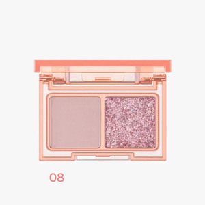 दोहरी रंग दृष्टि पैलेट वॉटरप्रूफ लंबे समय तक चलने वाला मैट और ग्लिटर आंख छाया - Product Image 4