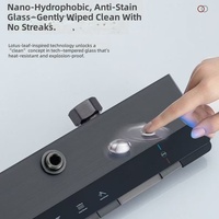 Sistema de Ducha Inteligente Digital LED de Lujo de Acero Inoxidable Montado en la Pared con Cabezal de Ducha Manual y Grifo Mezclador
