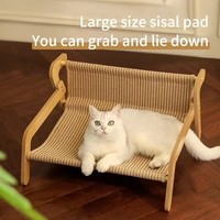 Meubles d'intérieur pour animaux de compagnie en bois au design populaire, hamac pour chat en bois, chaise longue, lit pour animaux de compagnie en toile réglable