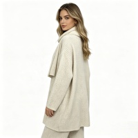 Ensemble 3 pièces en laine mélangée de haute qualité pour femmes, pull ample, pantalon large, écharpe, vêtements de détente d'hiver de luxe pour femmes