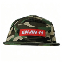 Casquette Snapback à Visière Plate Personnalisée OEM, Vente en Gros, Casquettes Camper Unies à 5 Panneaux avec Patch Tissé