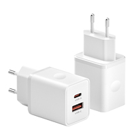 Prix direct usine – Chargeur rapide GaN PD 20W avec protection de sécurité à 7 points, double port USB-C pour ordinateur portable et montre connectée