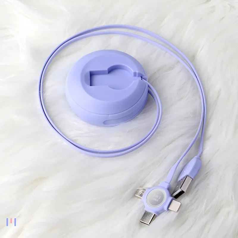 Yijiashishang Super September Wholesale Mini Simple Retractable Roll Up Stretching USB Charging Cable