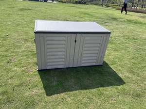 Armoire extérieure en plastique HDPE de 120 gallons / 454 L avec <span class=keywords><strong>porte</strong></span> verrouillable, étanche et écologique pour le rangement dans la cour et sur la terrasse - Product Image 2