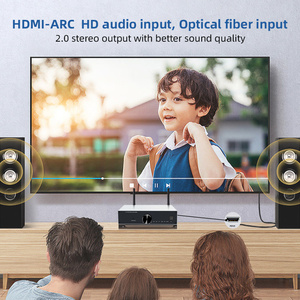Amplificateur audio stéréo HiFi domestique, streamer multiroom WiFi 2.4G Airplay, amplificateur BT5.0 avec HDMI optique AUX - Product Image 5