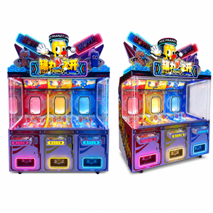 Máquina de Juego Arcade de 3 Jugadores Operada con Monedas, Gabinete de Arcade con Luces Intermitentes, Equipo de Parque de Diversiones Interior - Product Image 3