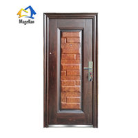Style moderne, mode, modèle, conception de porte de sécurité Fahion Turquie, porte de sécurité en acier noir