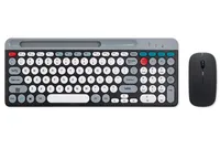ZYG-806 Macaron Clavier et souris sans fil double mode, style punk, touches rondes, 88-98 touches, rechargeable