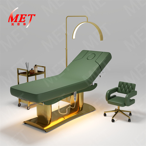 Lit <span class=keywords><strong>de</strong></span> salon moderne en cuir <span class=keywords><strong>rose</strong></span> avec base en or et 4 moteurs pour thérapie cosmétique électrique <span class=keywords><strong>Table</strong></span> <span class=keywords><strong>de</strong></span> <span class=keywords><strong>massage</strong></span> <span class=keywords><strong>de</strong></span> luxe inclinable pour salon <span class=keywords><strong>de</strong></span> beauté avec tabouret - Product Image 6