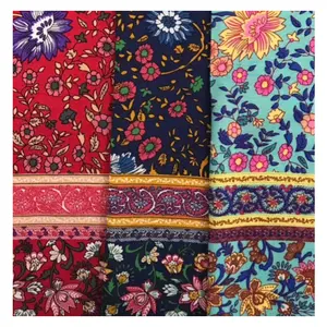 High quality rayon fabrics material 2020 design print stock selling online