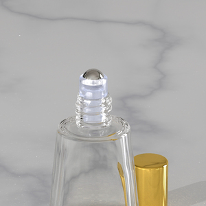 Flacons roll-on carrés transparents <span class=keywords><strong>de</strong></span> 10 ml avec bouchon doré, rouleau en métal, matériau en verre, bille <span class=keywords><strong>de</strong></span> roulement, huile essentielle, flacon roll-on transparent - Product Image 6