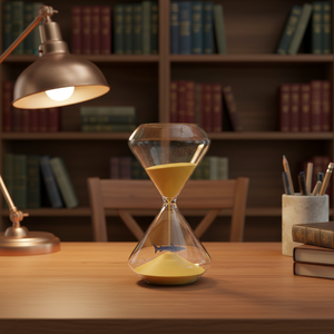 Sablier en verre borosilicate de <span class=keywords><strong>sable</strong></span> <span class=keywords><strong>jaune</strong></span> incrusté de poisson rotatif fait à la main moderne-Décoration intérieure et cadeau de mariage - Product Image 6