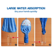 Hanging Embroidery Water Absorbing Non Hair Wipe Velvet Bathroom Supplies Soft Thicken Hand Towel Southeast Asia Bestsellers