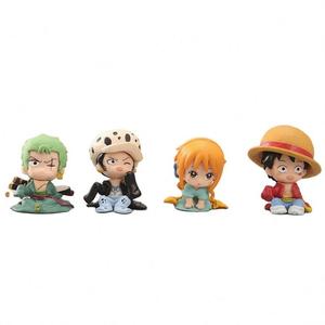 ชุดตัวการ์ตูน4ชิ้นพร้อมส่งของขวัญฟิกเกอร์ตัวการ์ตูน PVC ลูฟี่ขนาดเล็ก - Product Image 1