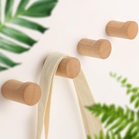 Crochets muraux en bois naturel, crochets à manteaux en bois faits à la main, crochets rustiques pour chapeaux, robustes pour suspendre les serviettes et les vêtements