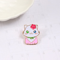 Broche de alta calidad para mujer, falda de gato, zorro, lápiz labial, labios, dibujos animados, esmalte, Pin de solapa